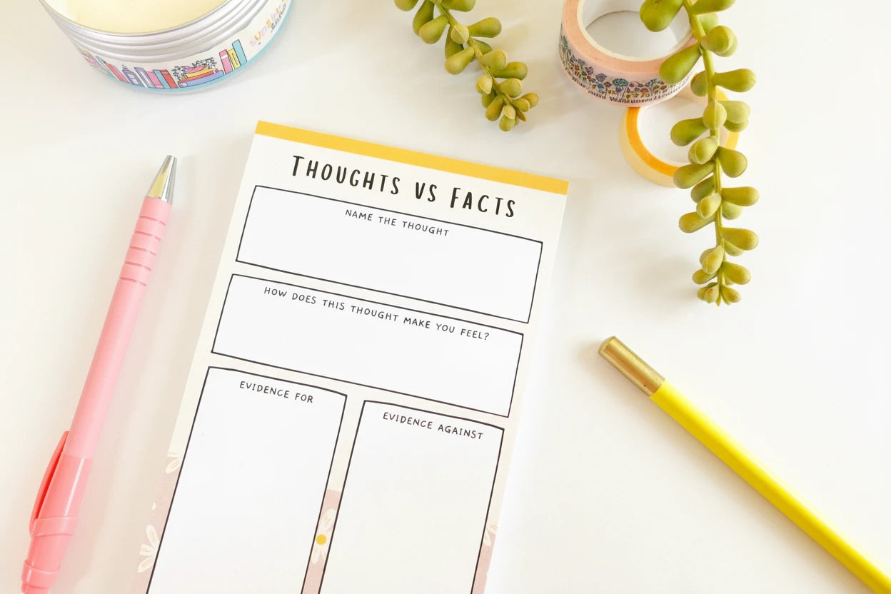 Thoughts vs Facts Notepad