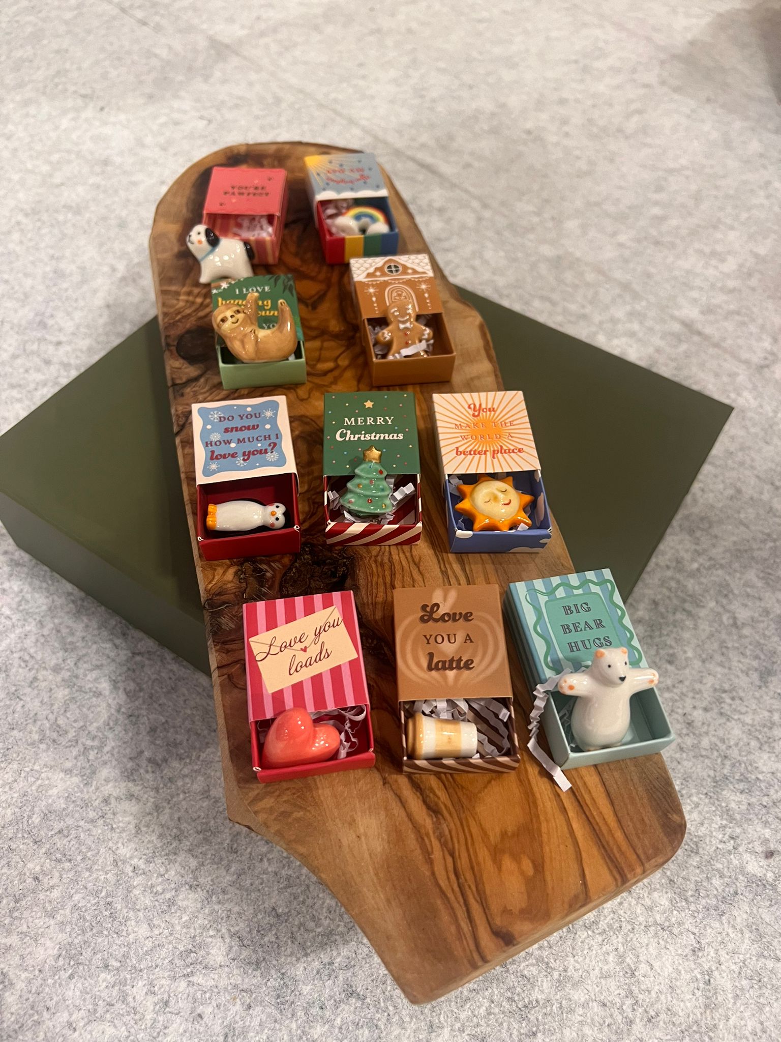 Tiny Ceramic Matchbox Token