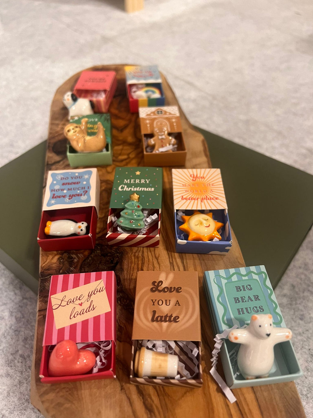 Tiny Ceramic Matchbox Token